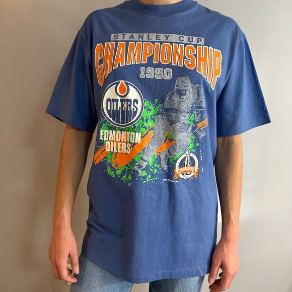 Vintage Edmonton Oilers 1990 Stanley Cup Champions - Picture 1 of 7